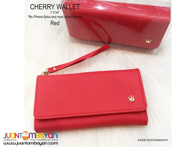 Red Cute and Classy Cherry Long Smart Wallets