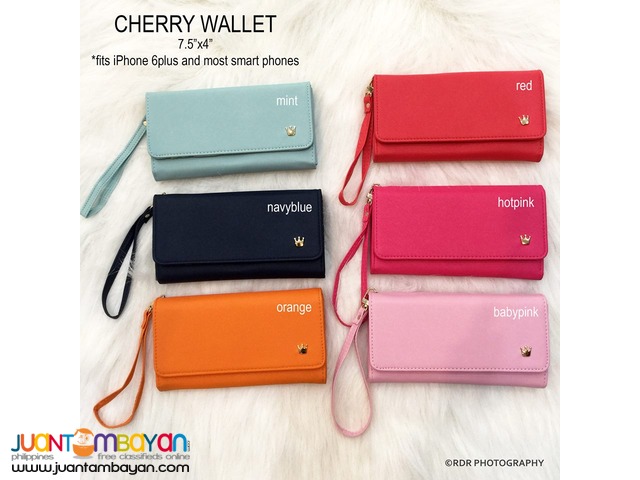 Mint Cute and Classy Cherry Long Smart Wallets