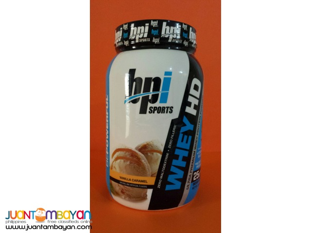 BPI Sports whey HD Whey protein 2 lb Vanilla caramel