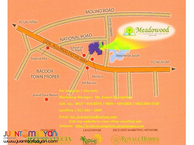 Res. Lot in Bacoor Cavite - Meadowood Exec. Village Phase 3B