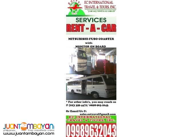 Affordable Coaster for Rent within and outside Metro Manila Affordable Coaster for Rent within and outside Metro Manila