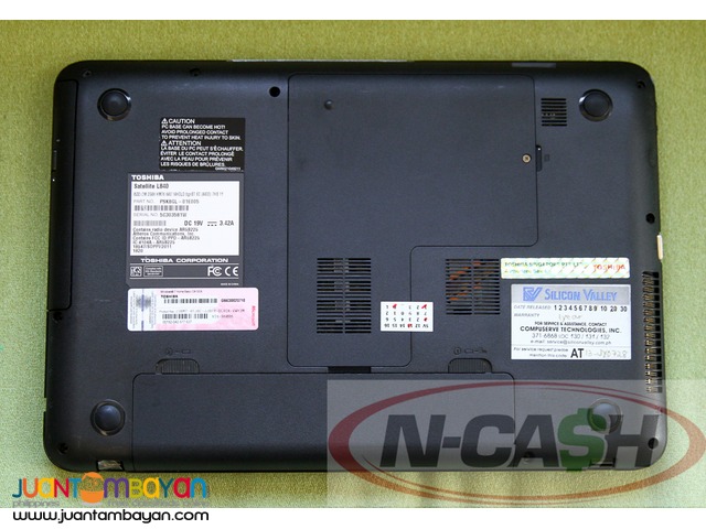 N-CASH Laptop Pawnshop - Toshiba L840-1025X 3rd Gen i5 640GB 2GB VRAM