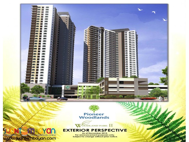 Studio Type Condo Units For Sale in Mandaluyong PIONEER WOODLANDS