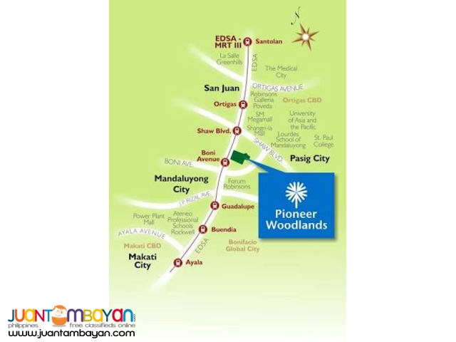 Studio Type Condo Units For Sale in Mandaluyong PIONEER WOODLANDS
