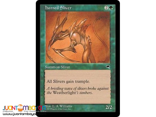 Horned Sliver (Magic the Gathering Trading Card Game) Horned Sliver (Magic the Gathering Trading Card Game)