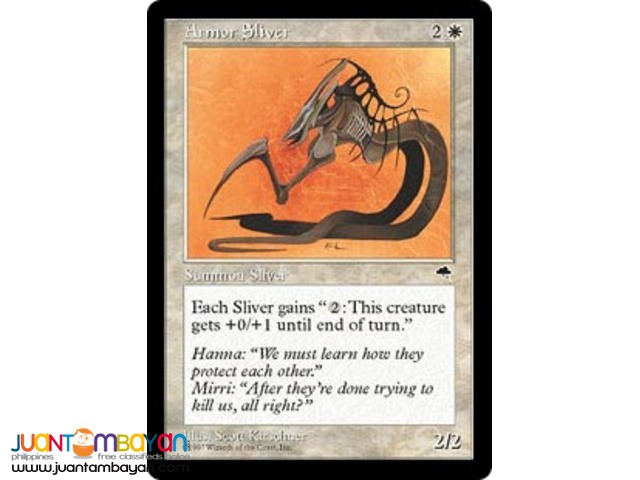 Armor Sliver (Magic the Gathering Trading Card Game) Armor Sliver (Magic the Gathering Trading Card Game)