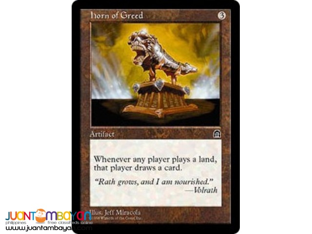 Horn of Greed (Magic the Gathering Trading Card Game) 