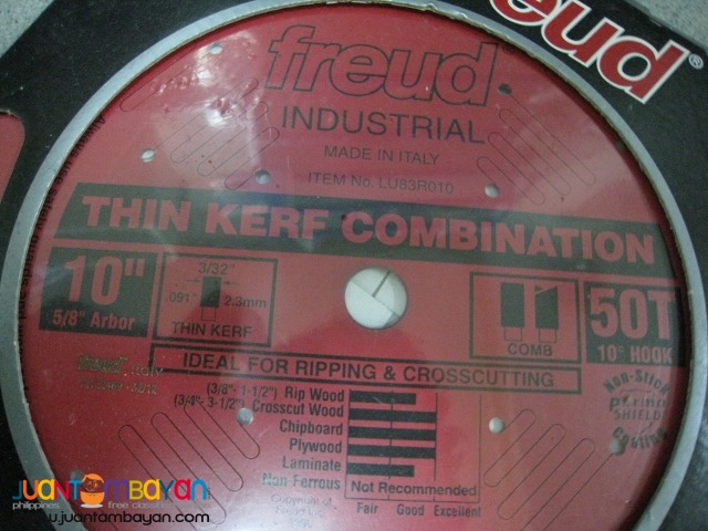 Freud LU83R010 10-inch 50-tooth ATB Thin Kerf Combination Saw Blade