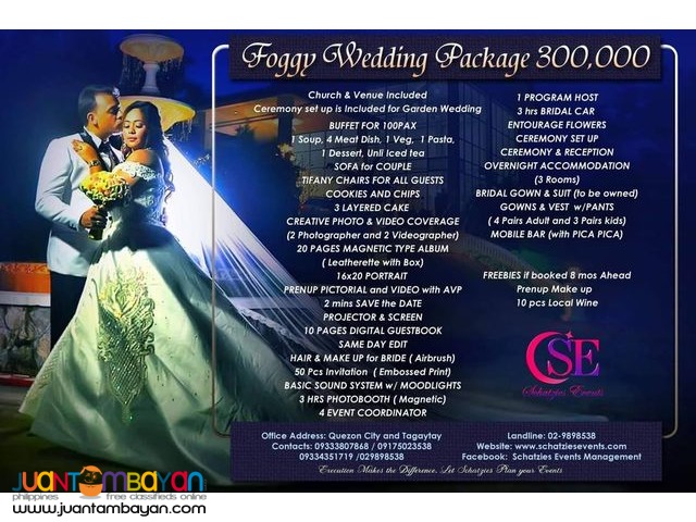 Wedding package Tagaytay Caleruega and Chapel on the Hill