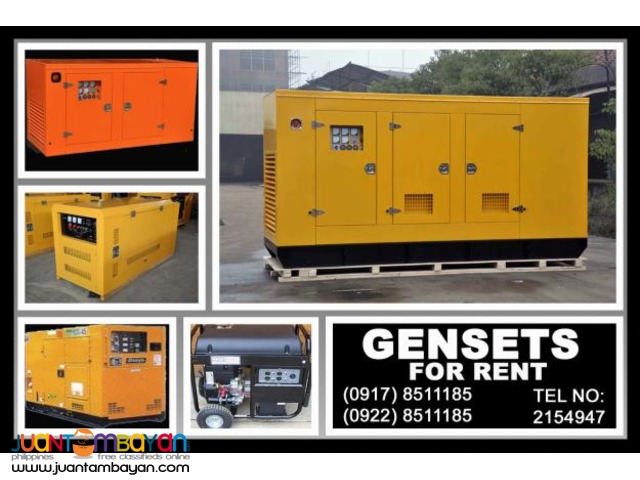 Gensets Rental Hire Manila Philippines