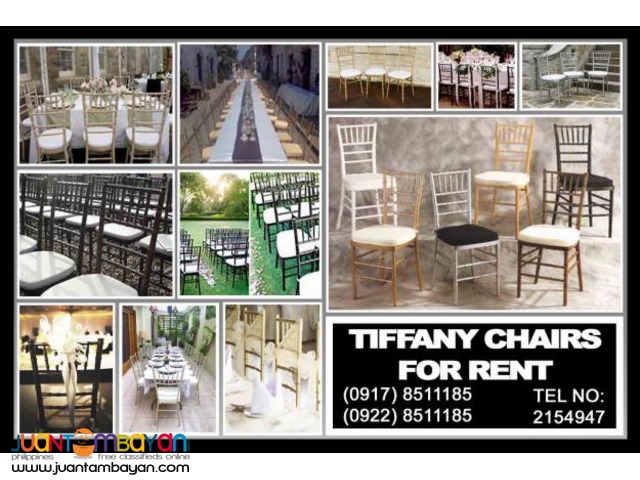 Tiffany Chairs Rental Hire Manila Philippines