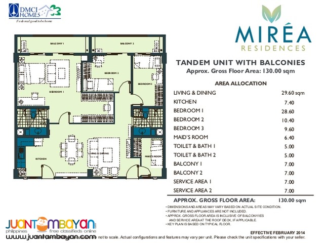 Pasig Condo near Eastwood Mirea Residences Php16k/month!