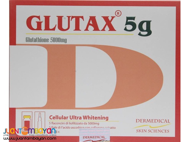 GLUTAX 5g Red 5000mg Injectable Glutathione plus Collagen