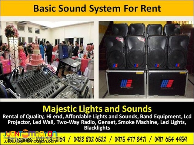 Basic Sound System for Rent