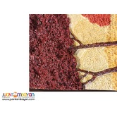  Wall Decor 3D embossed Art Frame Red Autumn 