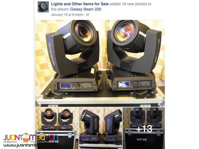 Beam Lights for rent package of 2