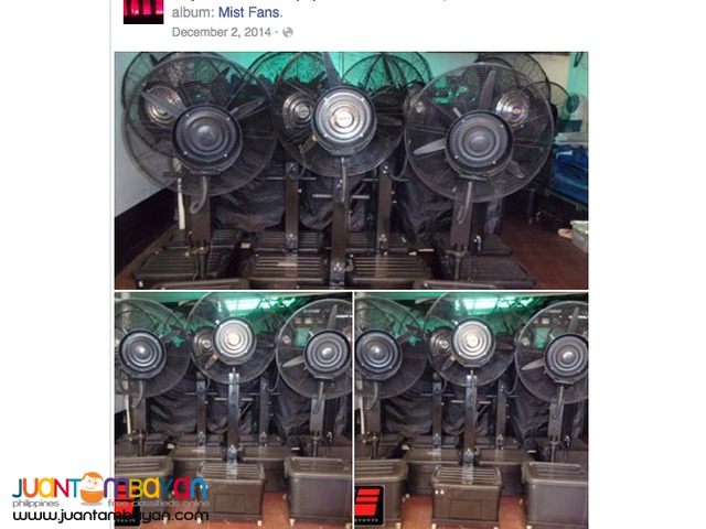 Misting Fan Package of 12 for rent Misting Fan Package of 12 for rent