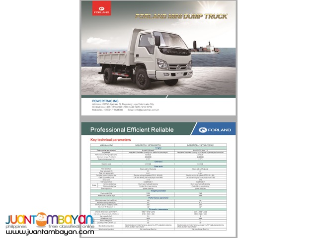 Forland 4 Wheeler Mini Dump Truck 2m³ Capacity Forland 4 Wheeler Mini Dump Truck 2m³ Capacity