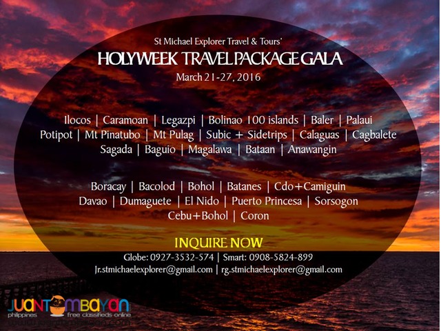 HOLY WEEK TOUR PACKAGES