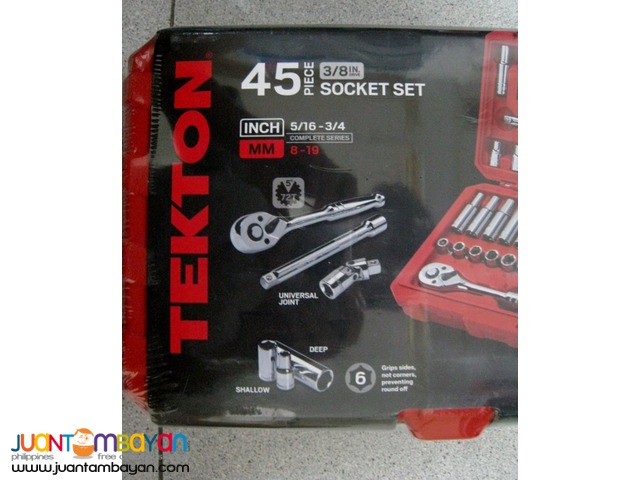 Tekton 13101 45-piece 3/8-inch Drive Socket Set, Inch/Metric