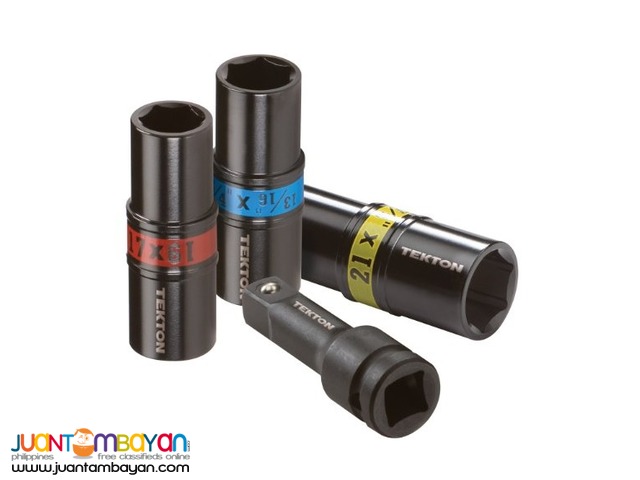 Tekton 4950 4-pc 1/2-in Drive Lug Nut Flip Impact Socket Set