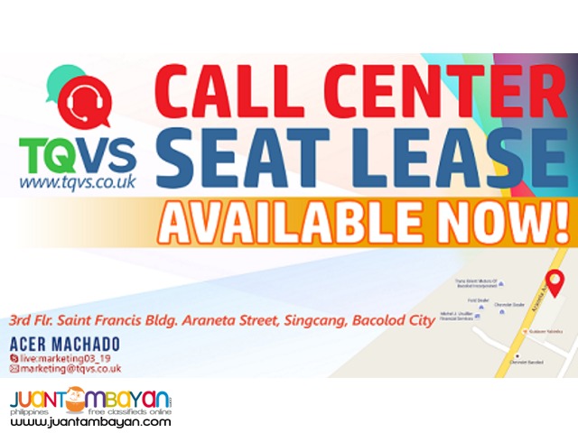 REDUCE YOUR COST! LEASE YOUR SEATS TODAY WITH TQVS! 