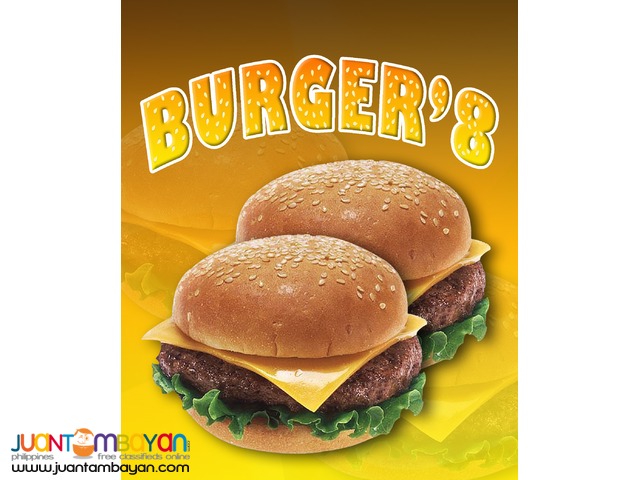 hamburger, kwek kwek, buko shake, french fries, lugaw