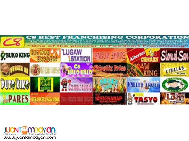 hamburger, kwek kwek, buko shake, french fries, lugaw