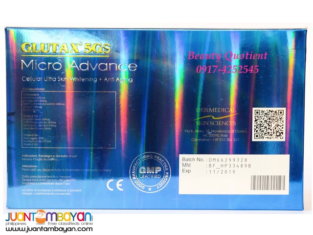 GLUTAX 5GS MICRO ADVANCE Injectable Glutathione IV