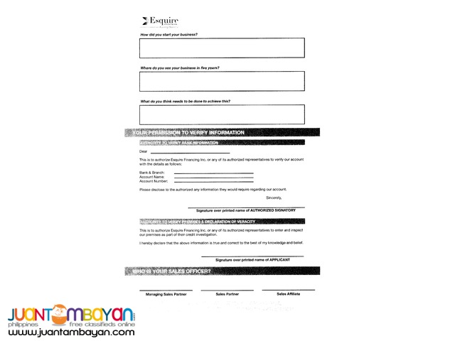 Esquire Financing Business Loan