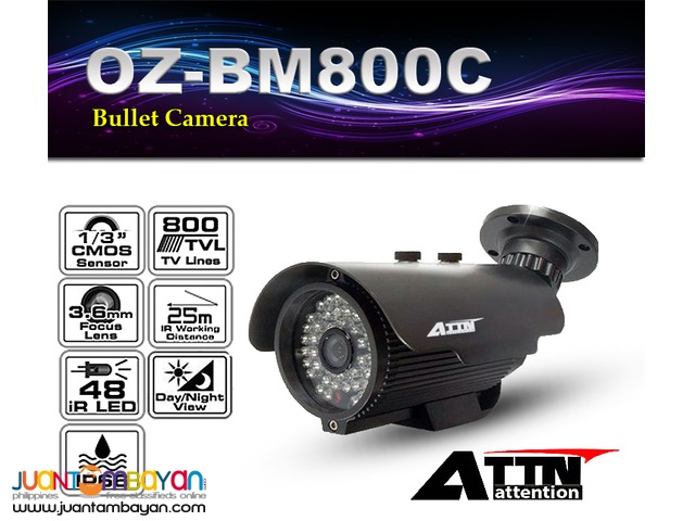 CCTV IR Weatherproof Bullet Camera OPZ-BM800C