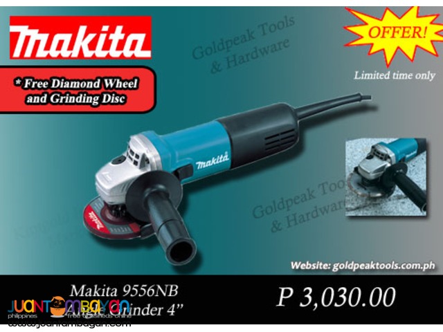 Makita 9556NB Angle Grinder with Diamond Disc