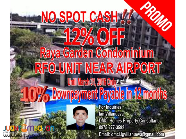 Promo Less 10%+ 2% for 2 BR and 3 BR with Balcony  Near Airport