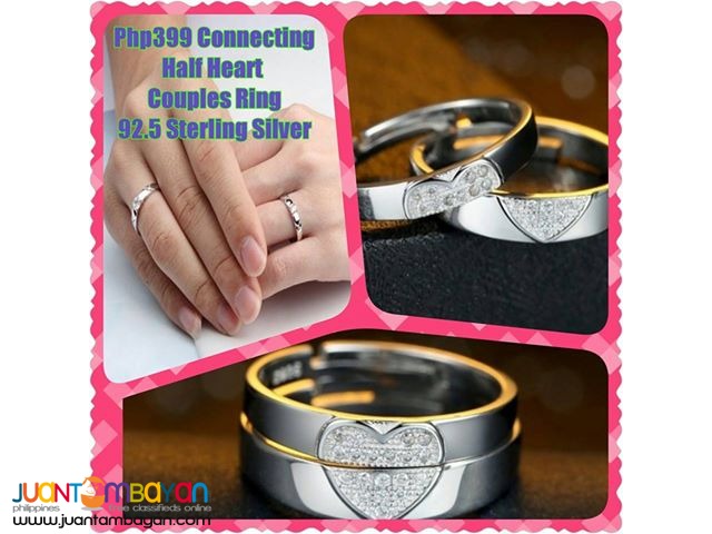 Connecting Half Heart Couples Ring