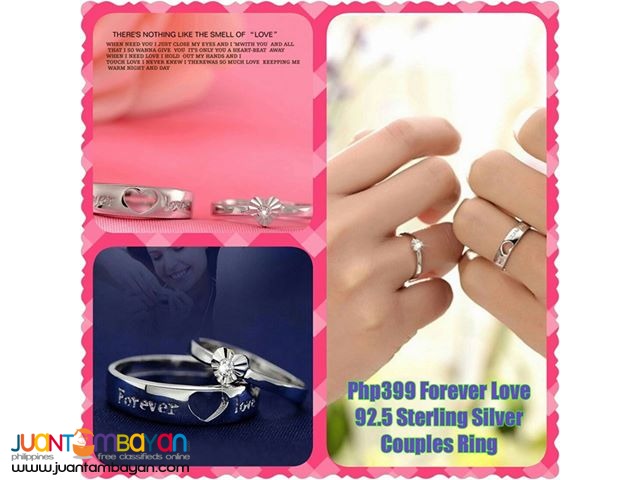 Forever Love  92.5 Sterling Silver Couples Ring