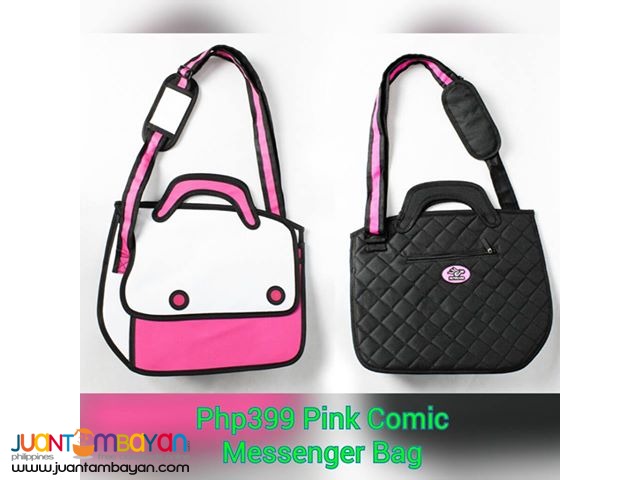 Pink Comic Messenger Bag Pink Comic Messenger Bag