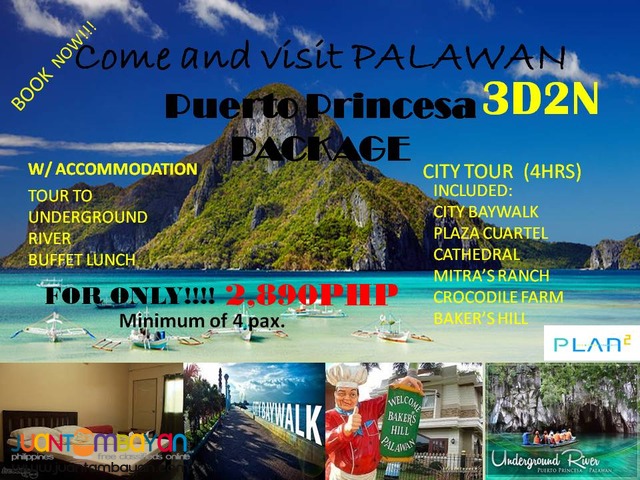 PALAWAN 3D2N PLAN2 TOUR BUDGET PROMO PACKAGE AS LOW AS 2,890 !!!!!