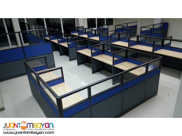 Modular Office Partition with Tables