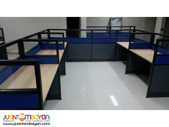Modular Office Partition with Tables