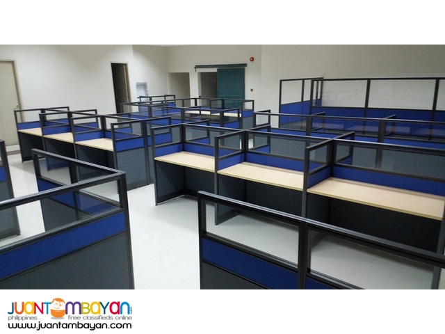 Modular Office Partition with Tables