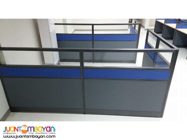Modular Office Partition with Tables