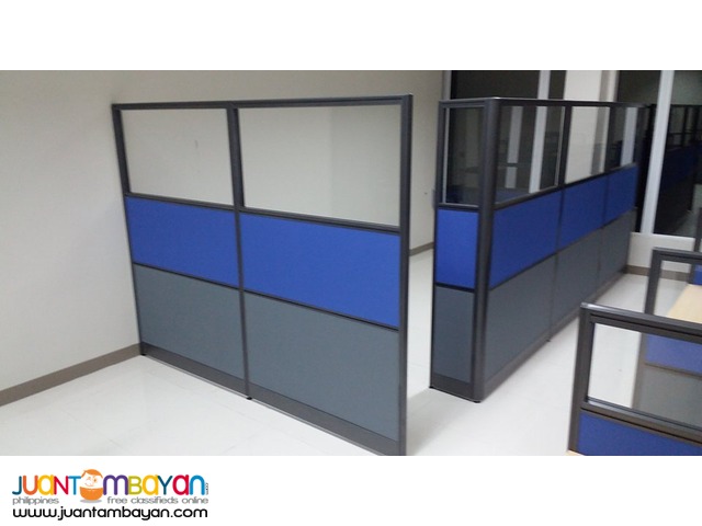 Modular Office Partition with Tables