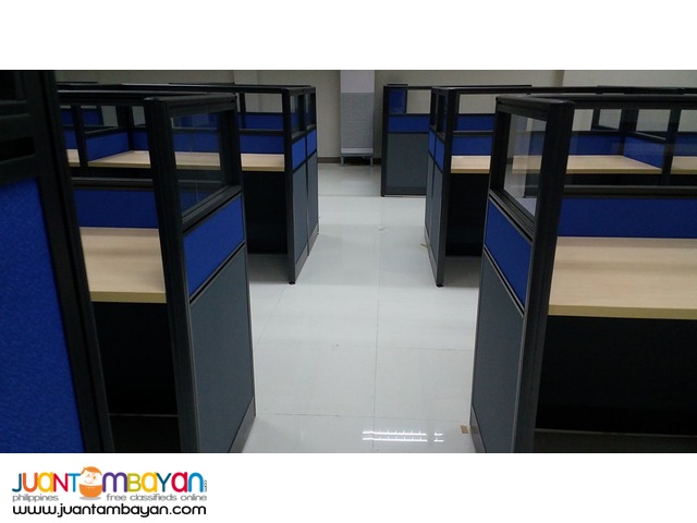 Modular Office Partition with Tables
