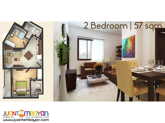 Condo 2BR for as low as P23,375 mo equity