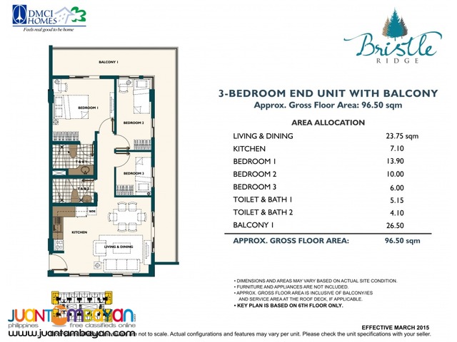 1, 2 & 3 BR Pacdal Baguio Condo - Bristle Ridge Condominium