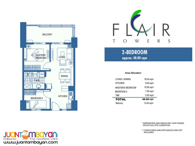 1, 2 & 3 BR Pioneer Reliance Mandaluyong Condo Flair Condominium