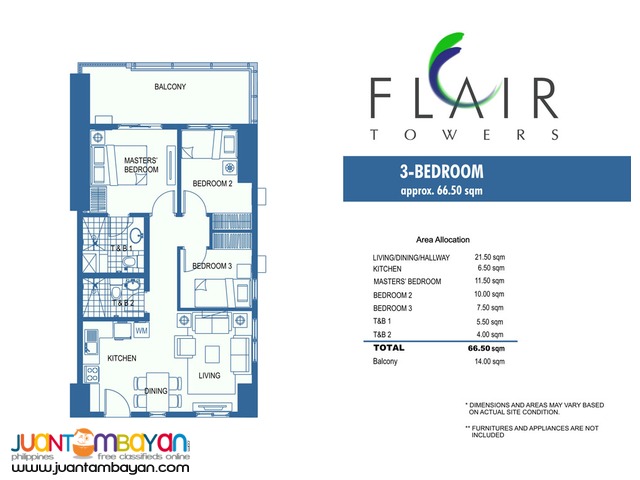 1, 2 & 3 BR Pioneer Reliance Mandaluyong Condo Flair Condominium