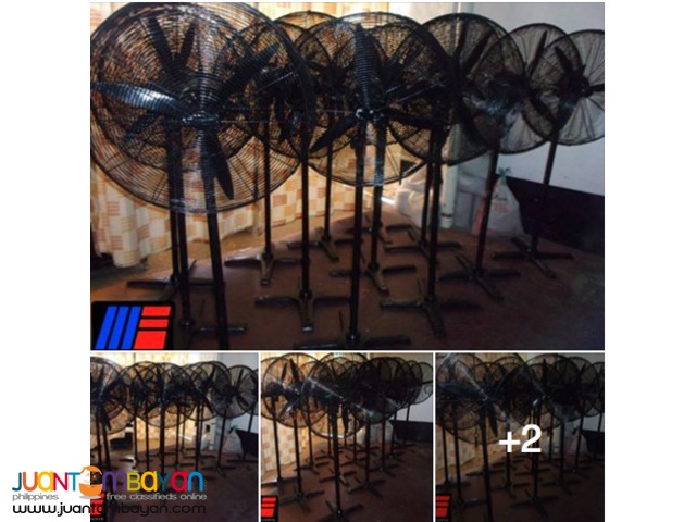 Ten industrial fans