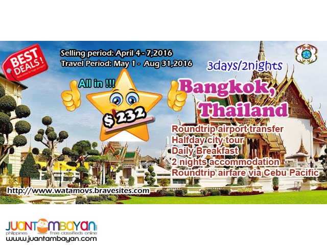 bangkok free and easy package