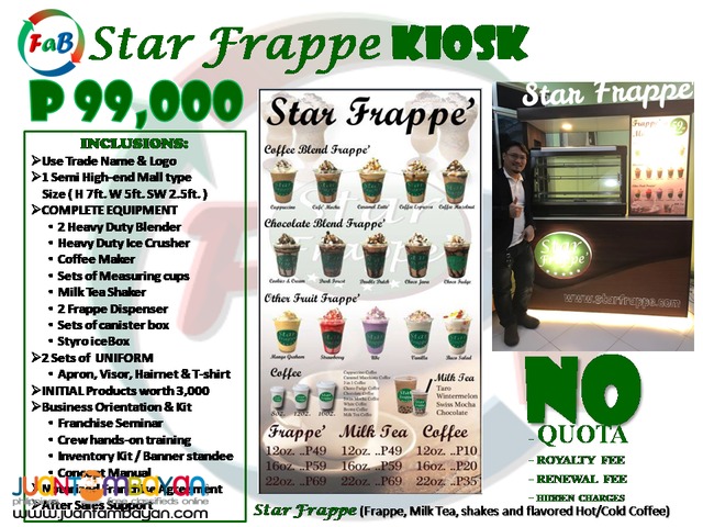 Star Frappe, Foss Coffee, Farron Café, Red Bucks Franchise 